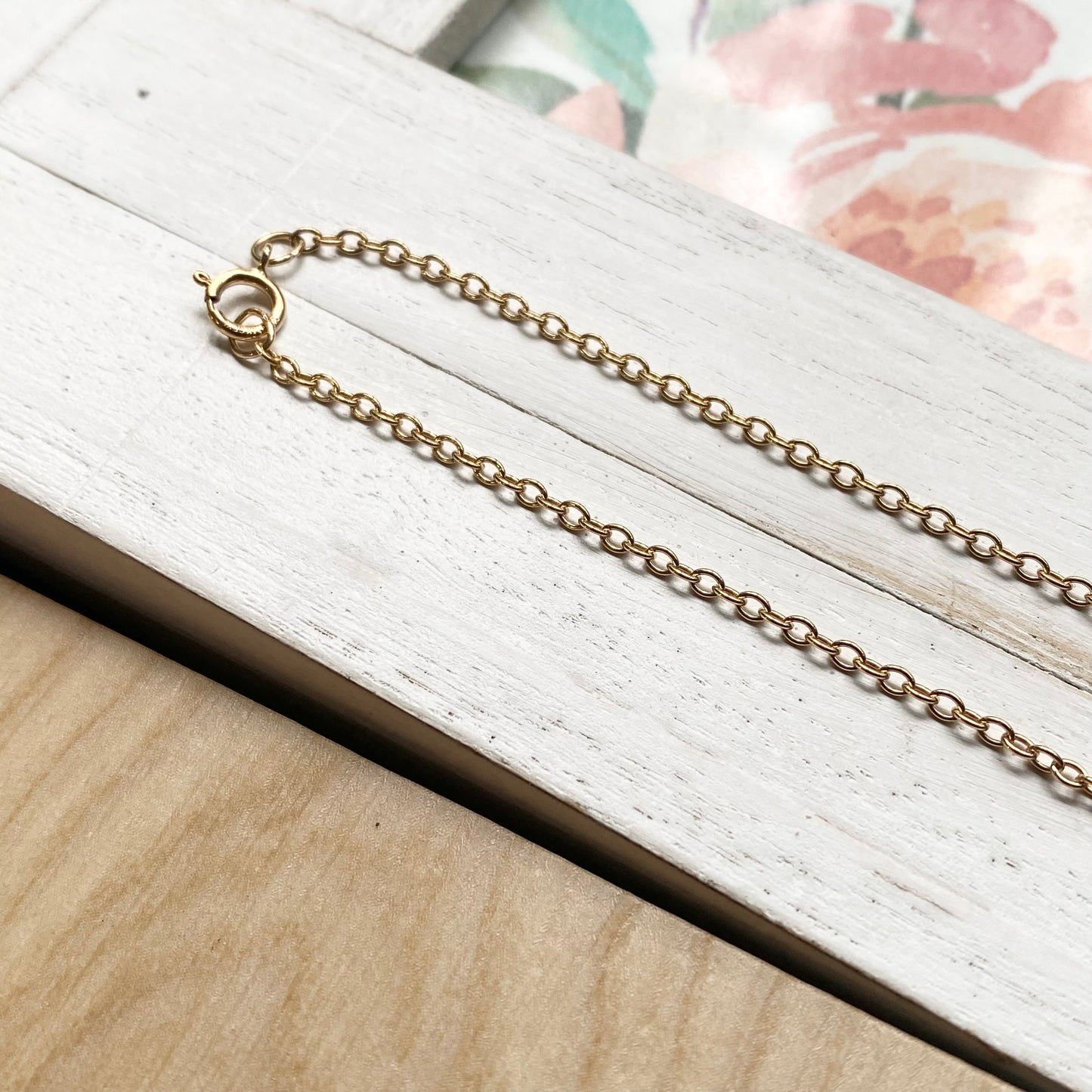 Gold Cable Chain 16" 18"