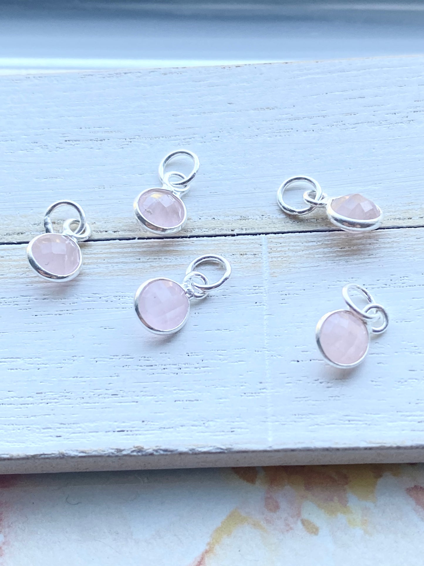 Rose Quartz 6mm Round Charm