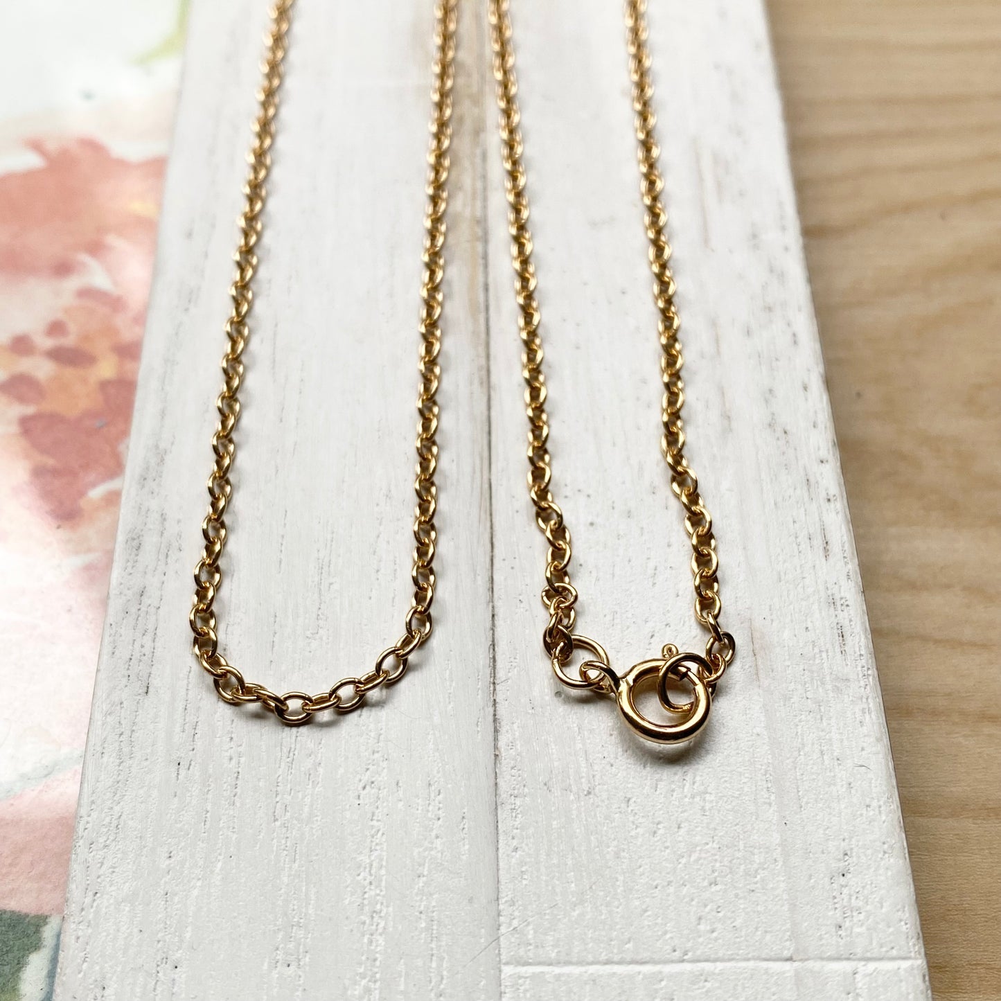 Gold Cable Chain 16" 18"