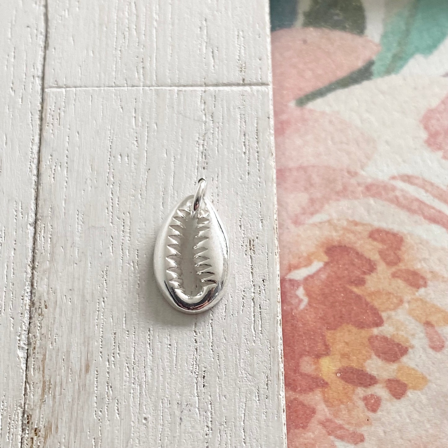 Cowrie Shell Charm Sterling Silver