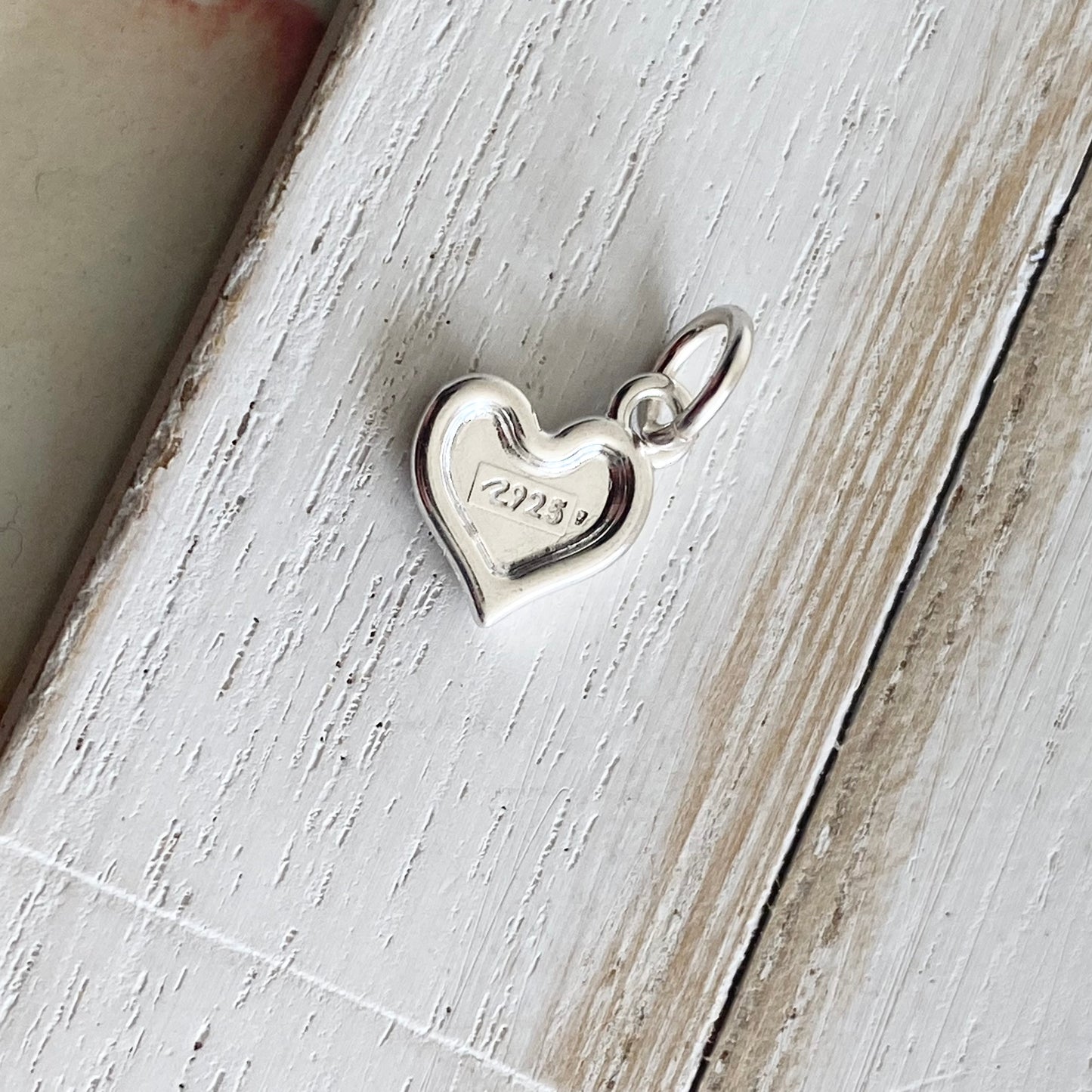 Puffy Heart Charm Sterling Silver