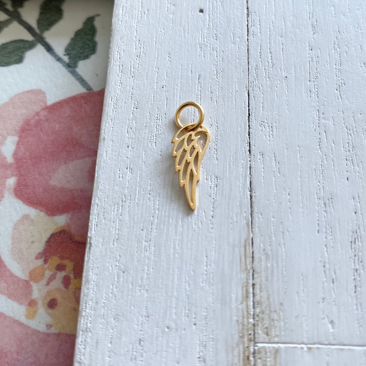 Gold Wing Charm Vermeil Pendant