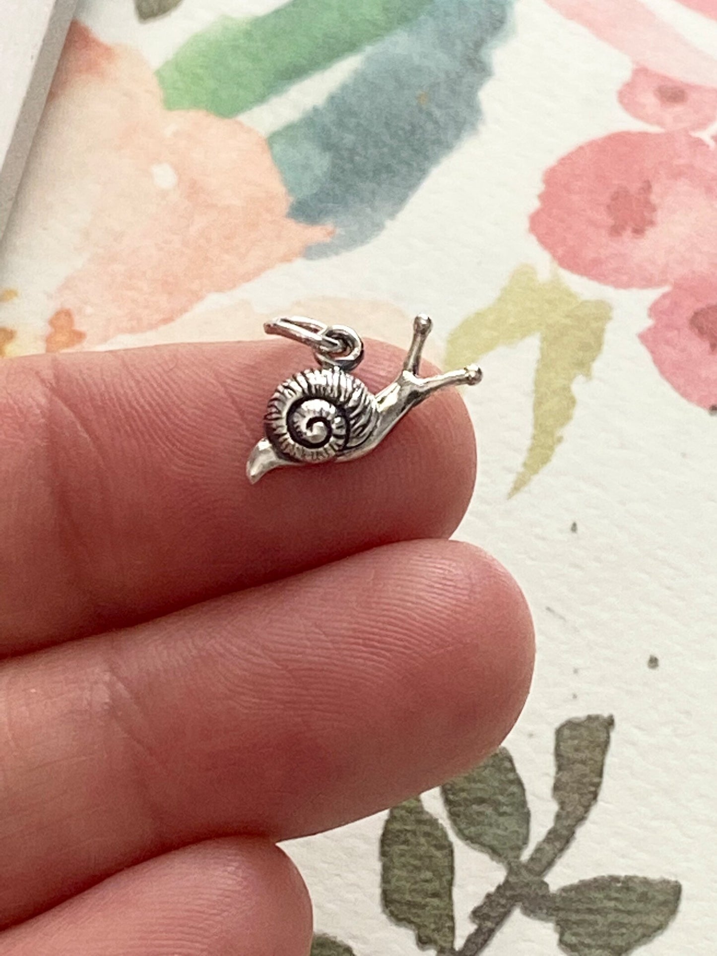 Snail Charm Sterling Silver