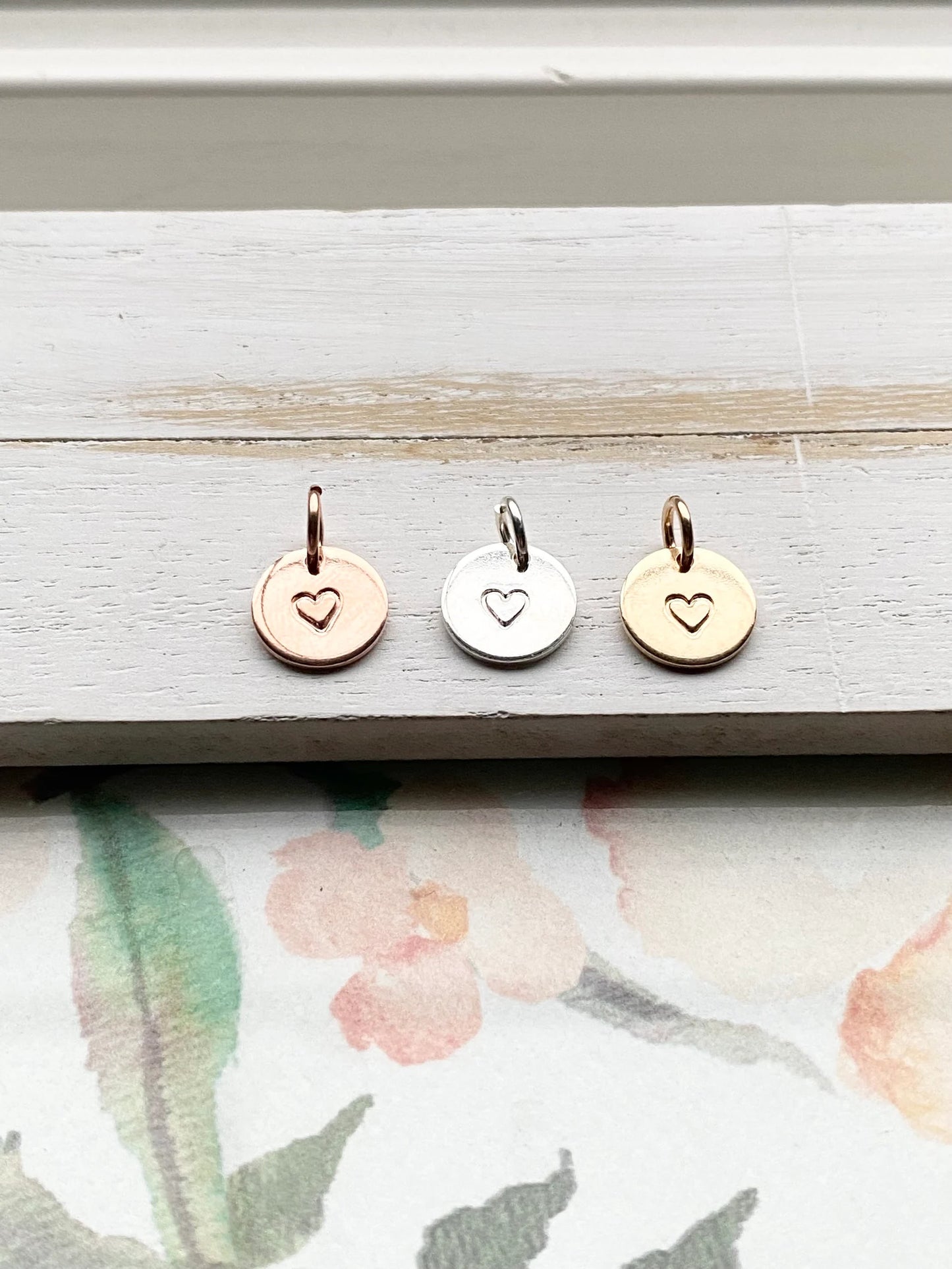 Heart Outline Disc Charm