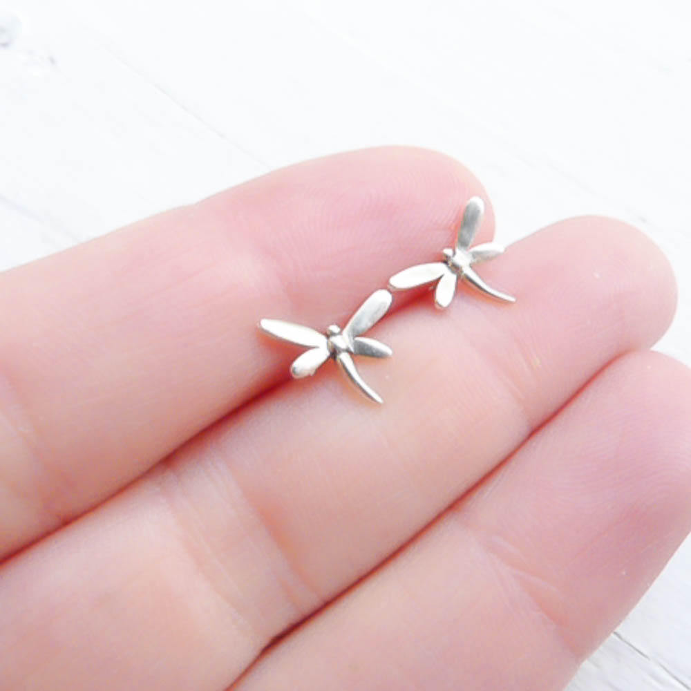 Dragonfly Earrings Sterling Silver Studs