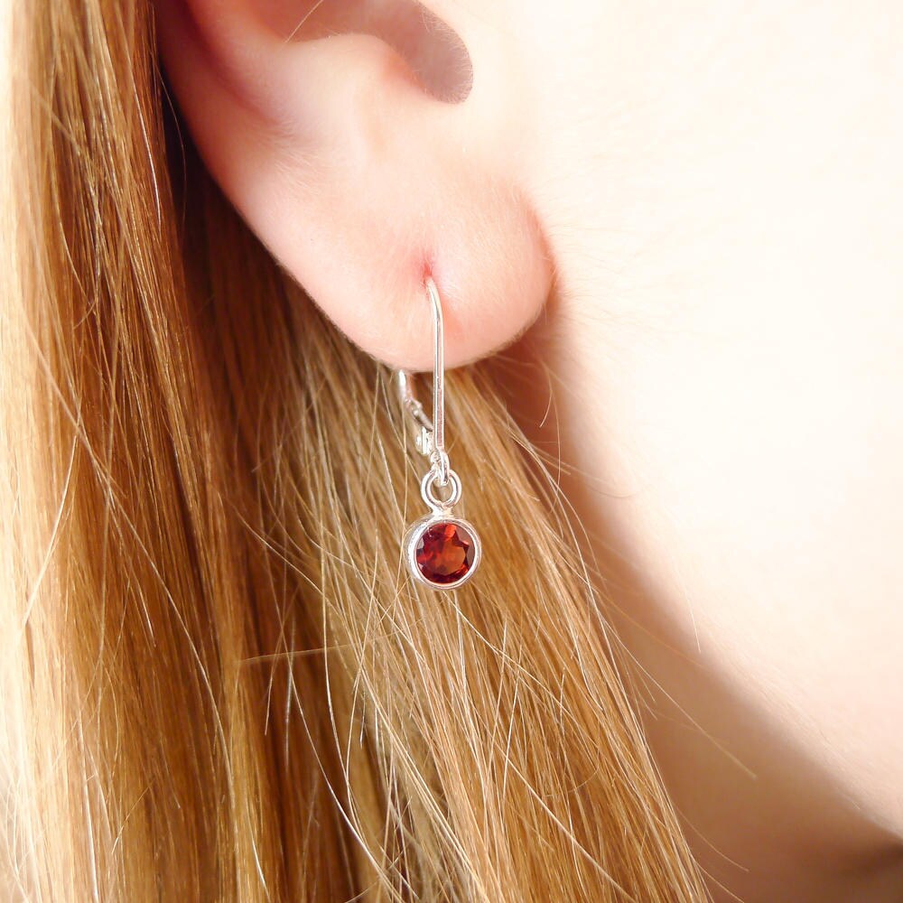 Garnet Drop Earrings |