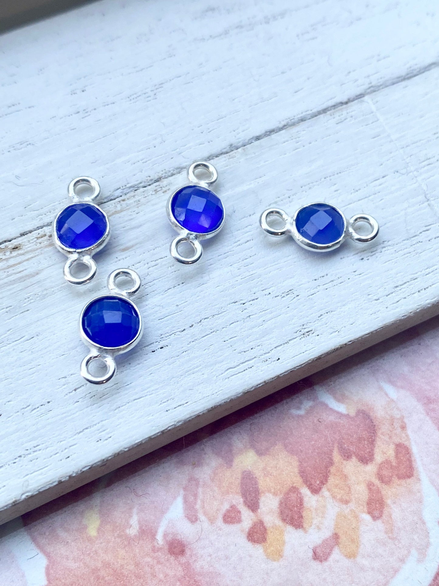 Blue Onyx Link in Sterling Silver