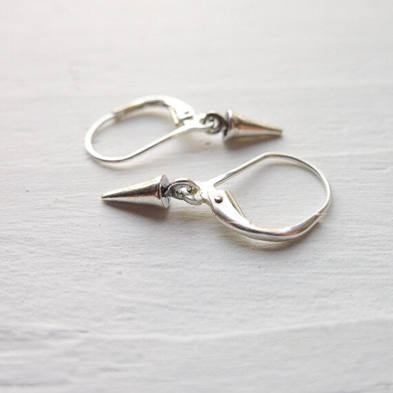 Tiny Spike Earring Sterling Silver Leverbacks