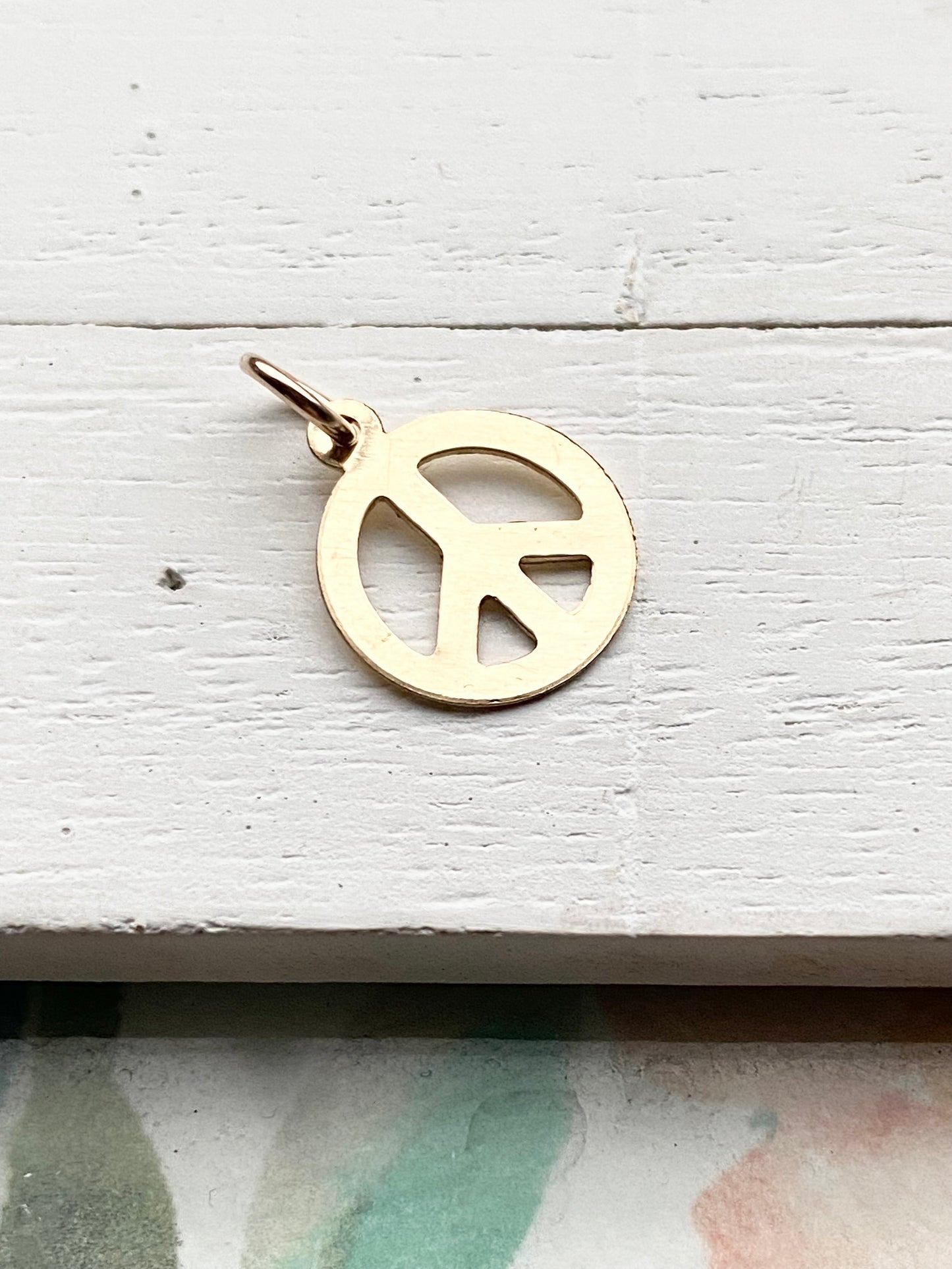 Gold Peace Sign Charm