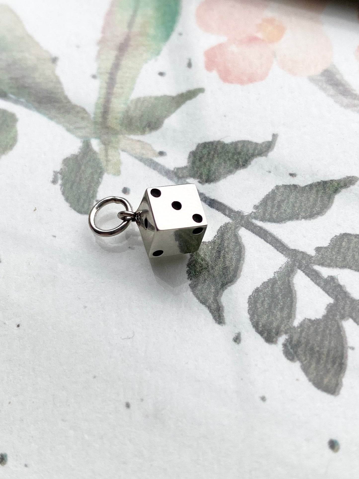 Dice Charm Sterling Silver