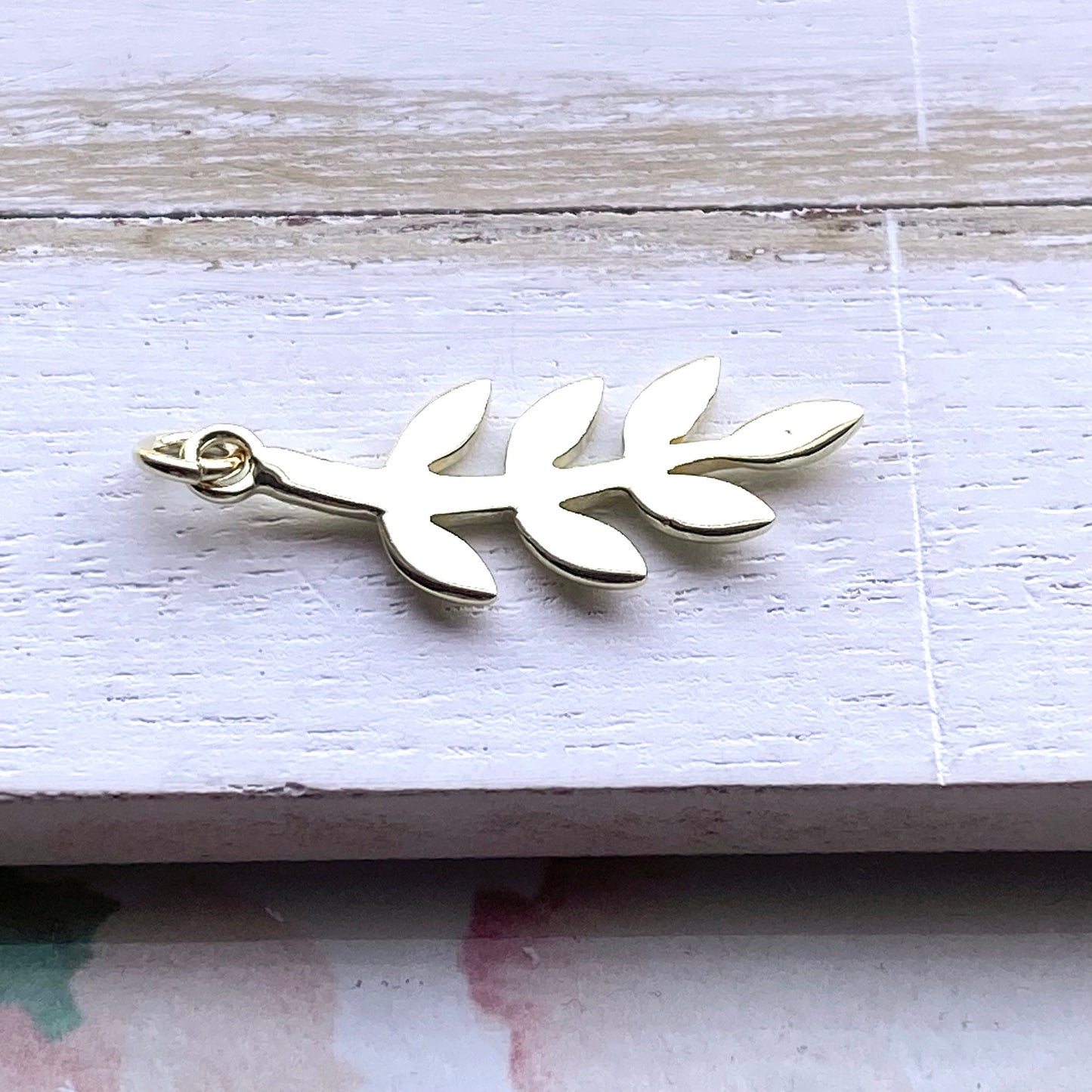 Gold Olive Branch Charm