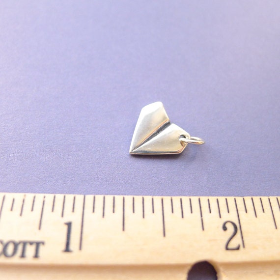 Paper Airplane Charm in Sterling Silver