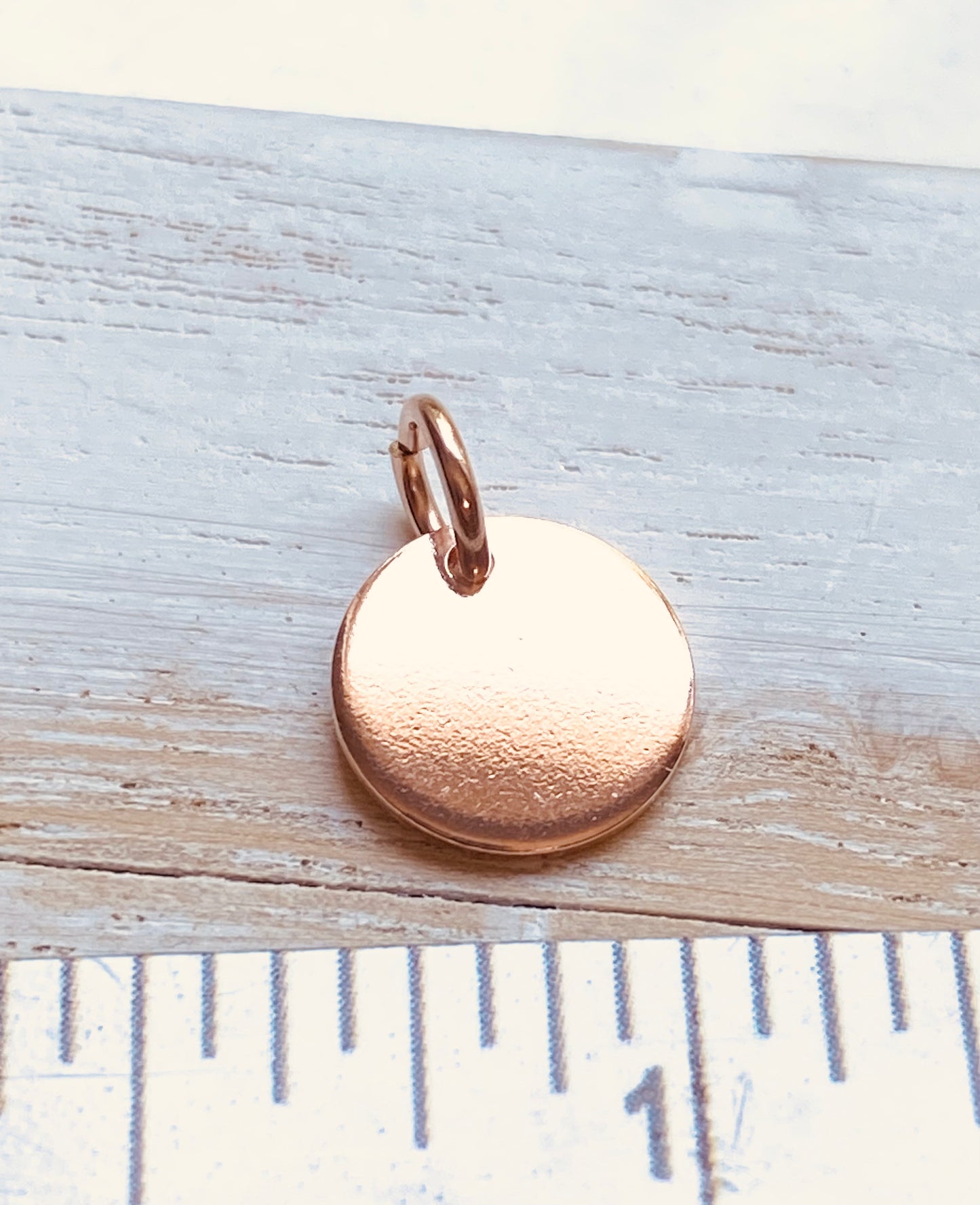 Disc Charms Metal Circle Pendants Sterling Rose Gold Filled Jewelry Component For Earrings or Necklaces