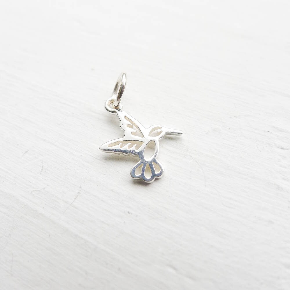 Hummingbird Charm Sterling Silver
