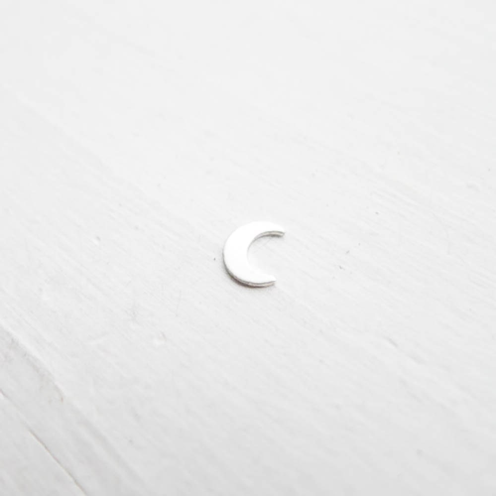 Tiny Moon Accent Sterling Silver Crescent Moon Charm Solderable for Jewelry Makers and Metalsmiths DIY