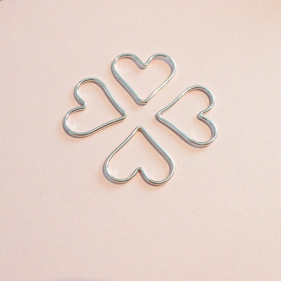 Wire Heart Charm Sterling Silver