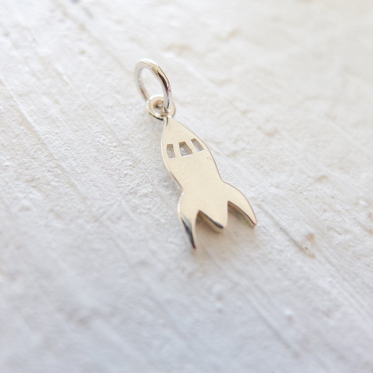 Rocket Charm Sterling Silver Pendant