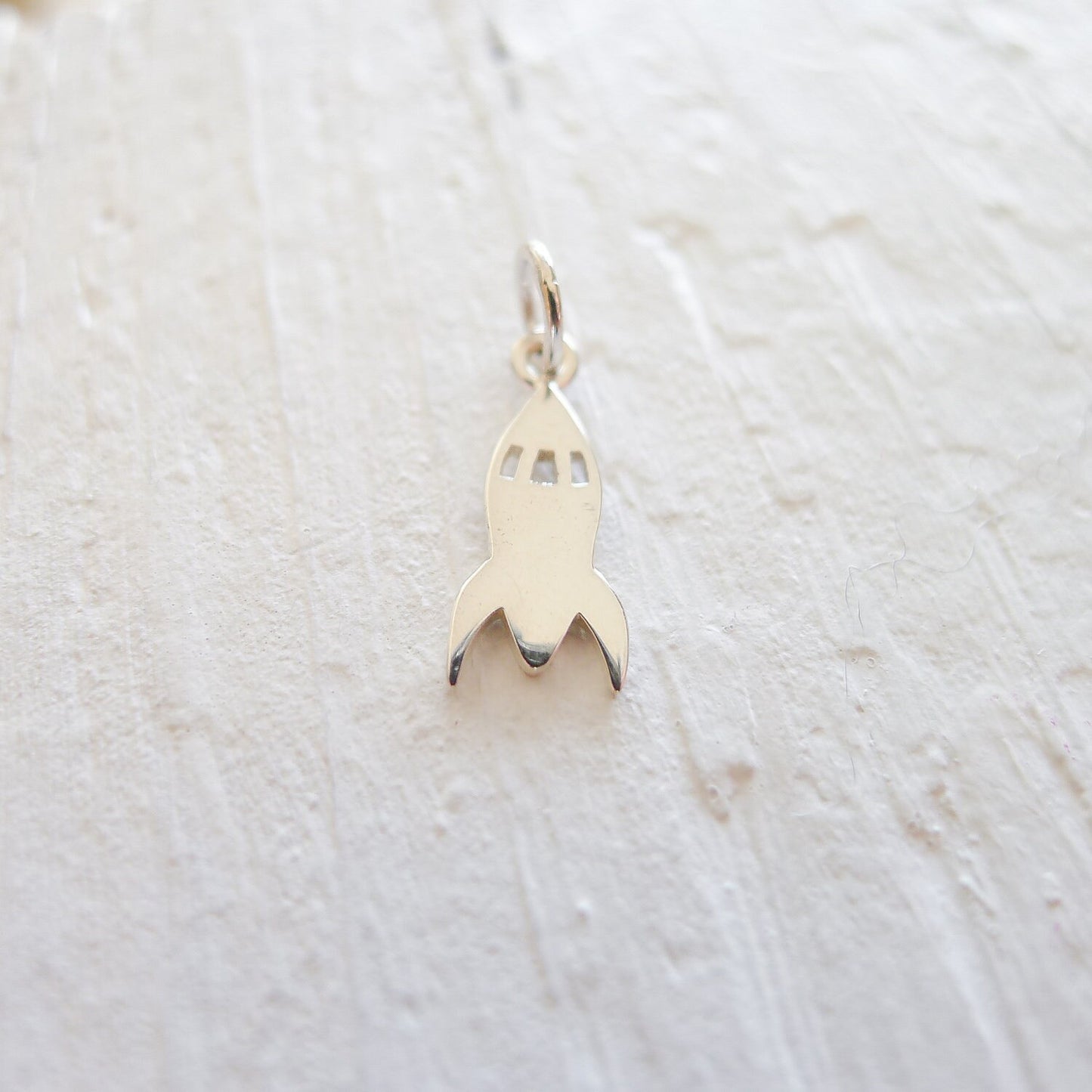 Rocket Charm Sterling Silver Pendant