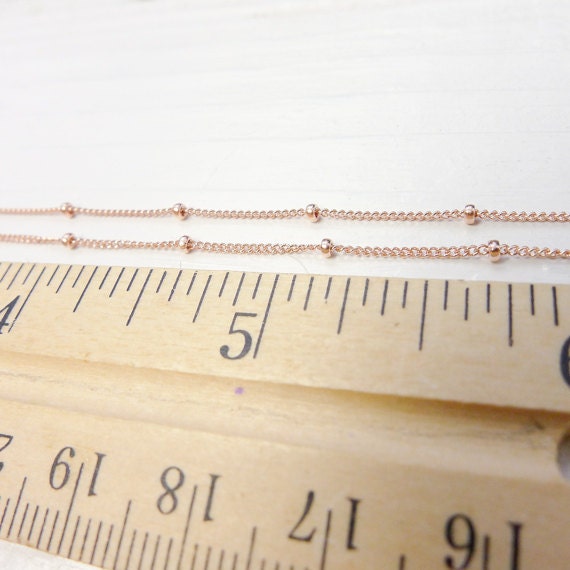 Rose Gold Filled Beaded Ball Chain