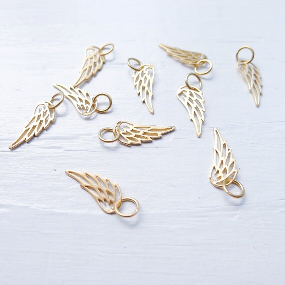 Gold Wing Charm Vermeil Pendant