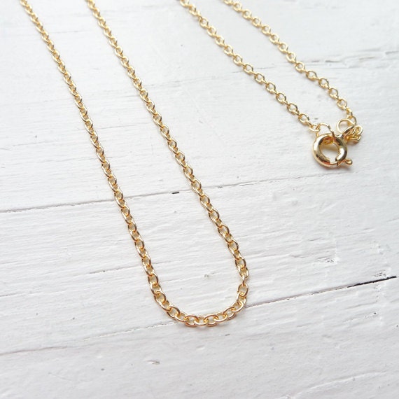 Gold Cable Chain 16" 18"