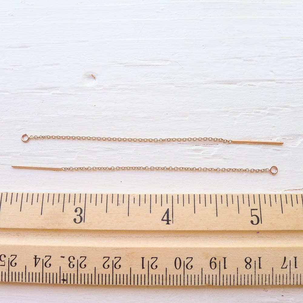 Rose Gold Fill Threader Earwires