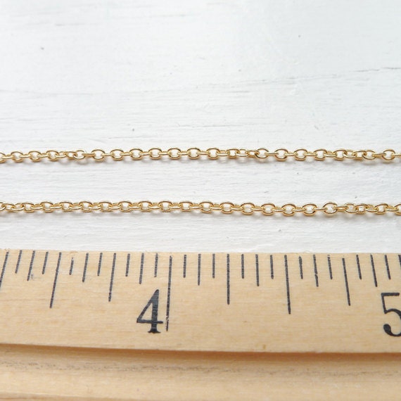 Gold Cable Chain 16" 18"