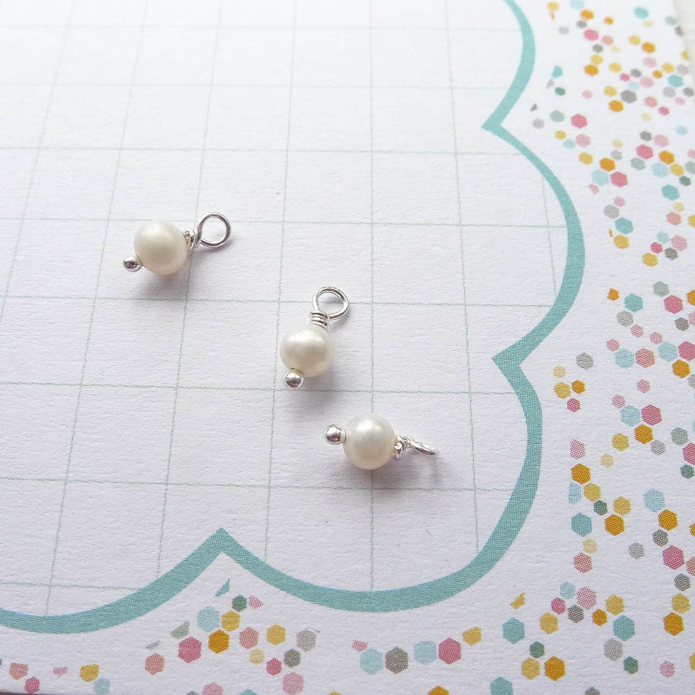 Freshwater Pearl Drop Sterling Silver 4mm