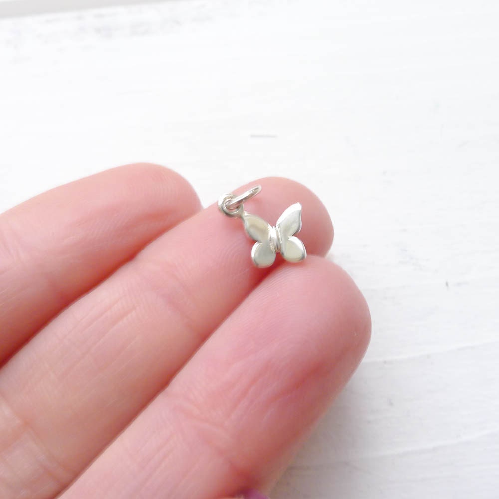Tiny Butterfly Charm Sterling Silver