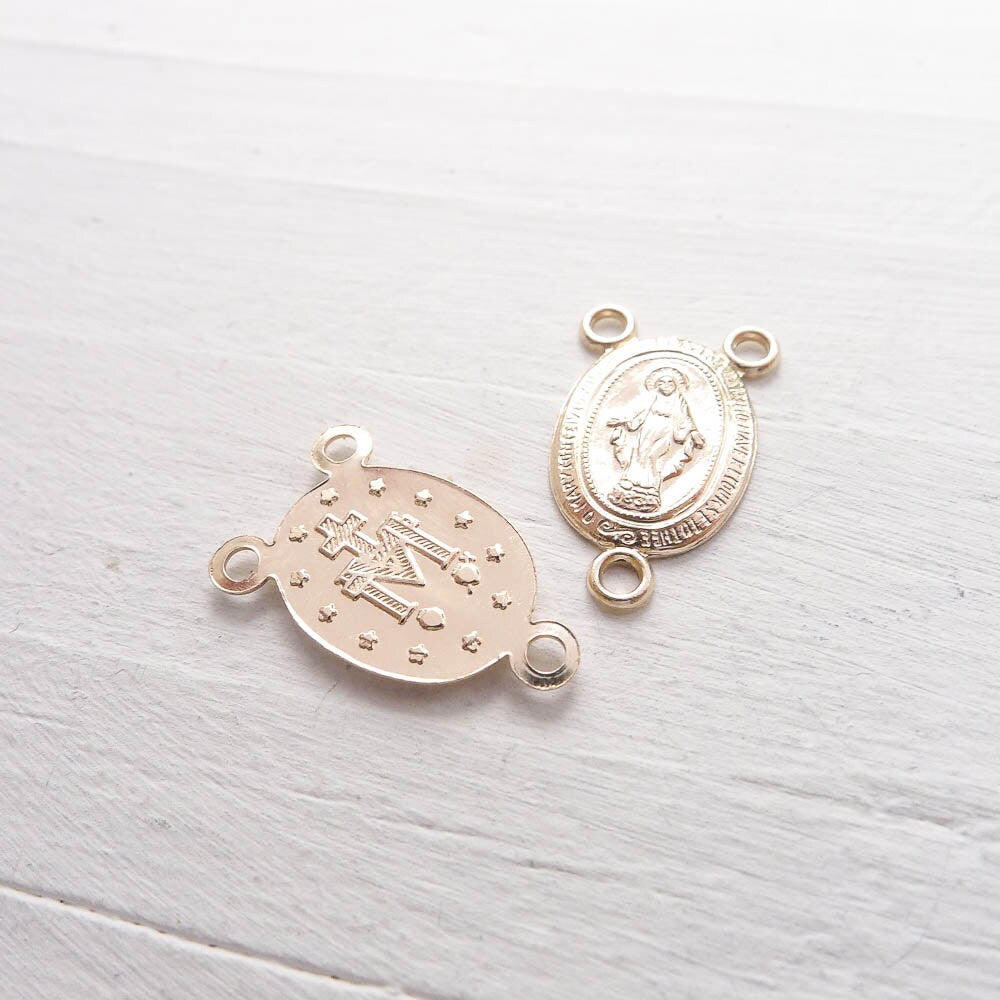 Gold Filled Rosary Connector Charm