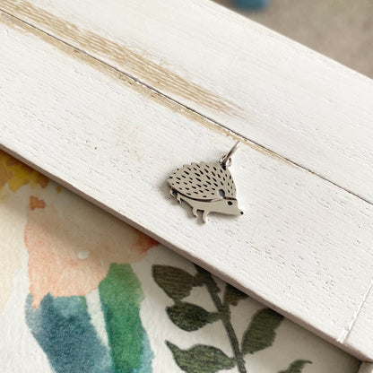 Hedgehog Charm Sterling Silver
