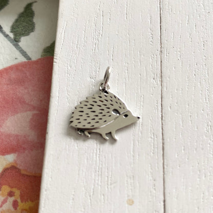 Hedgehog Charm Sterling Silver