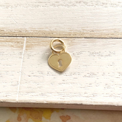 Gold Lock Charm
