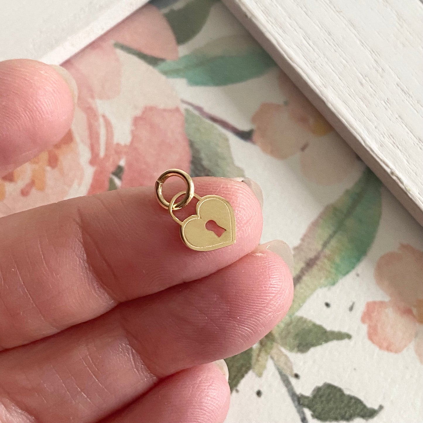 Gold Lock Charm