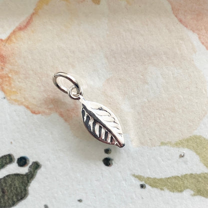 Leaf Charm Sterling Silver