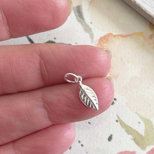 Leaf Charm Sterling Silver