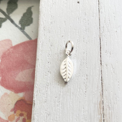 Leaf Charm Sterling Silver