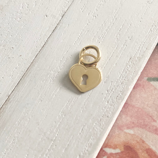 Gold Lock Charm