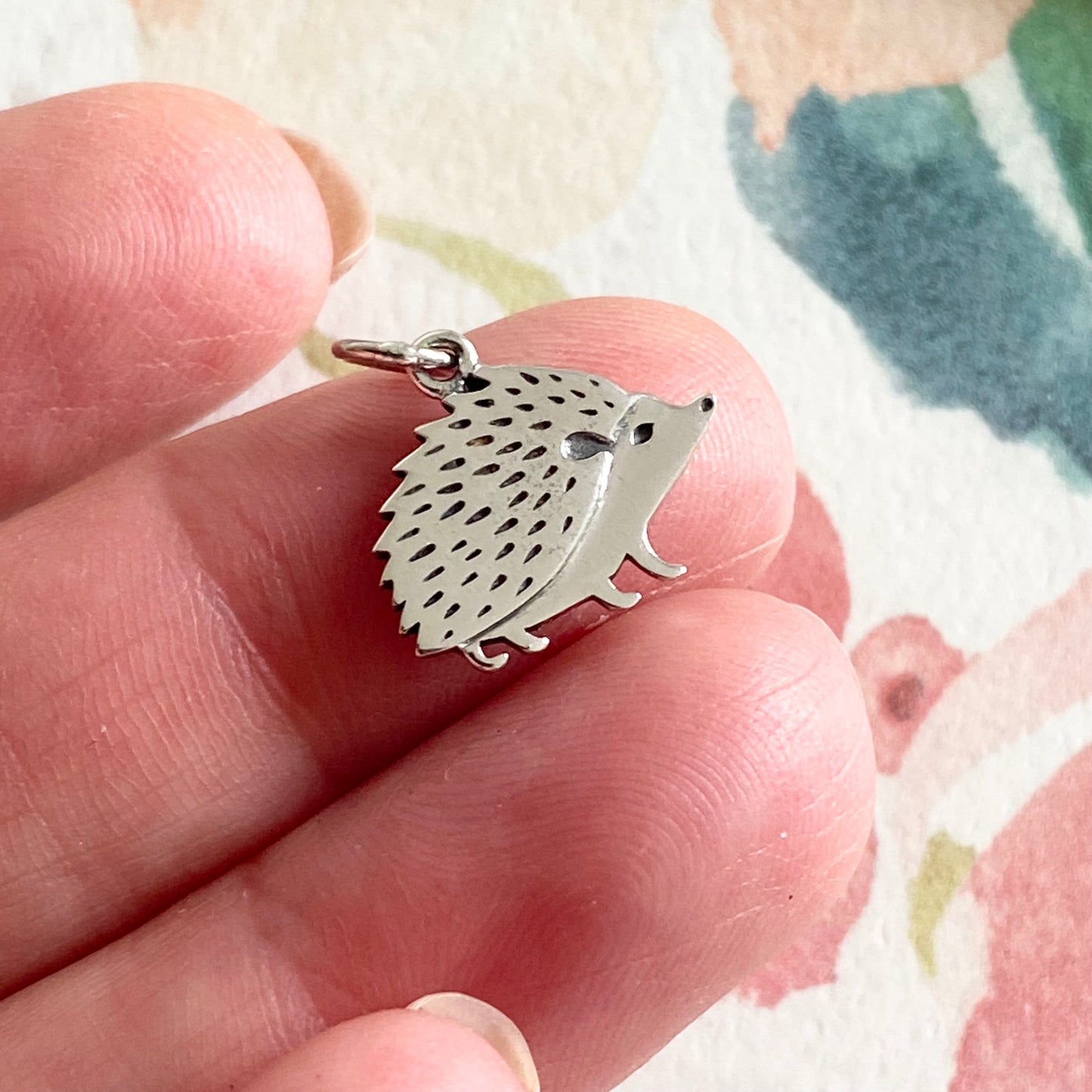 Hedgehog Charm Sterling Silver
