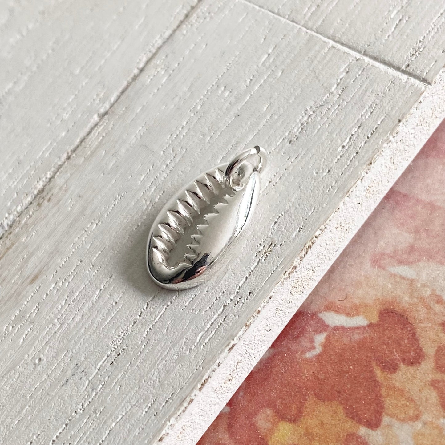 Cowrie Shell Charm Sterling Silver
