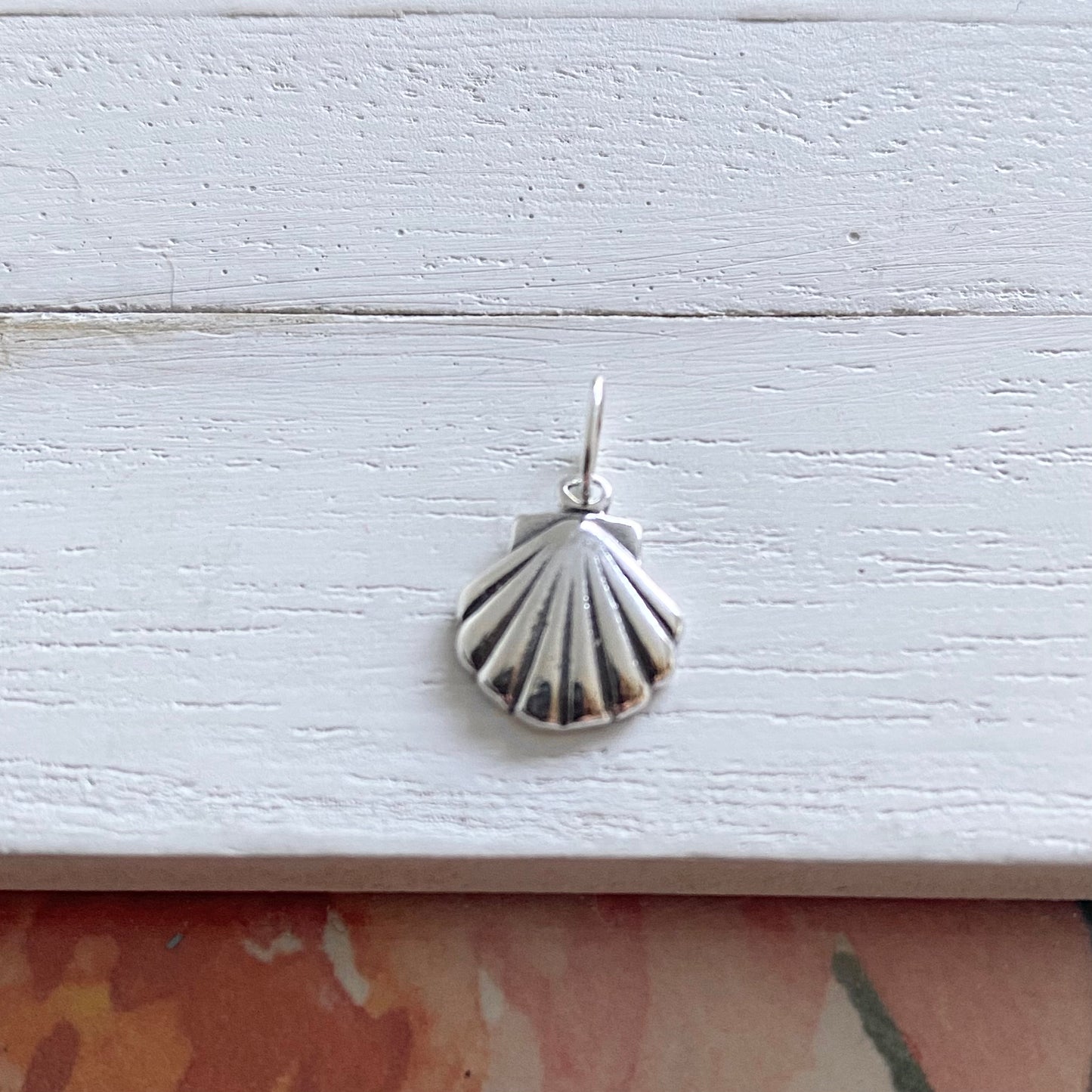 Clamshell Pendant Shell Charm Sterling Silver Ocean Sea Shells Seashell
