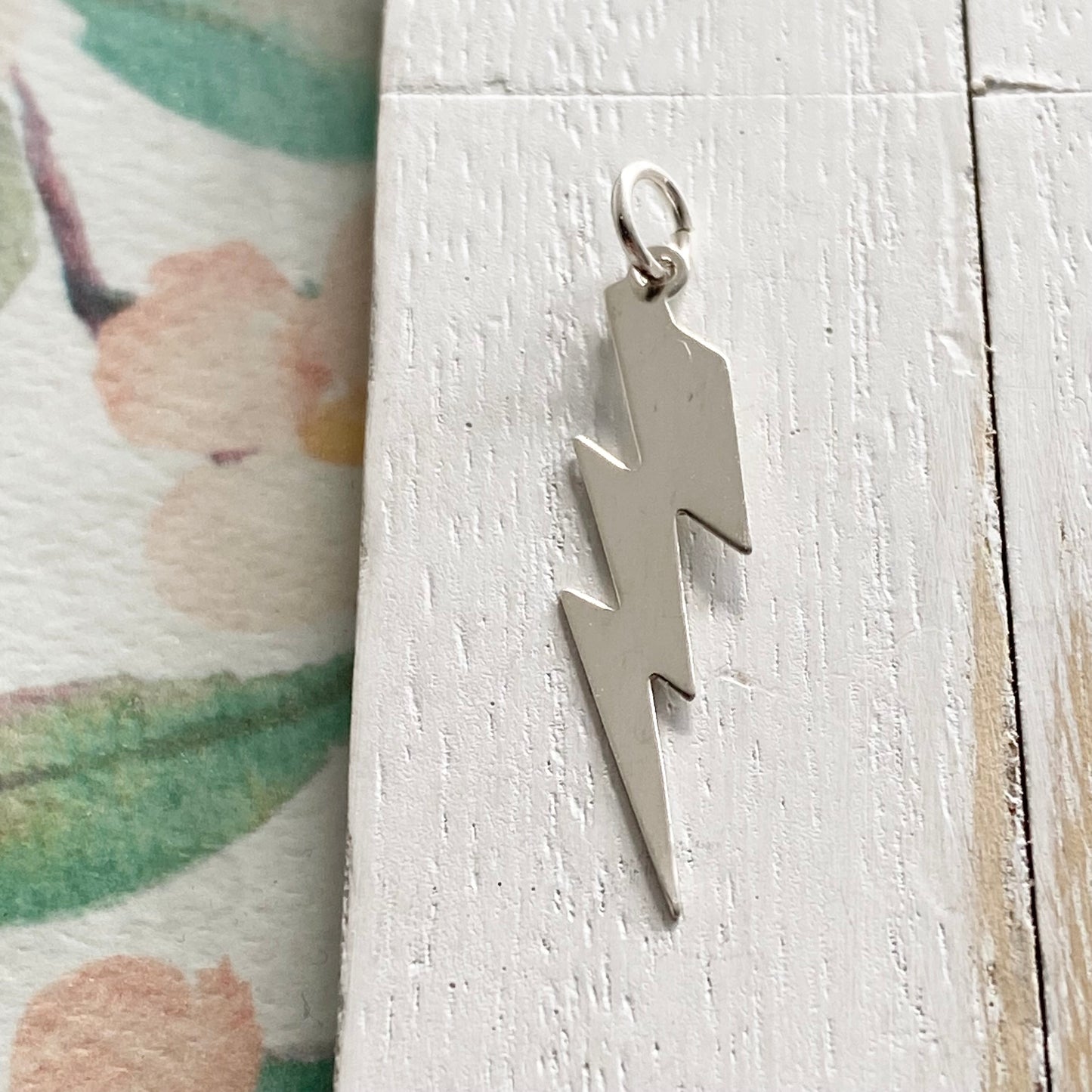 Sterling Silver Lightning Bolt Charm