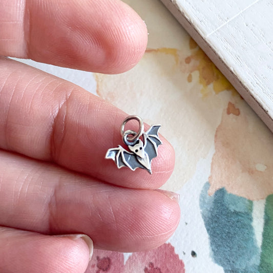 Bat Charm Sterling Silver