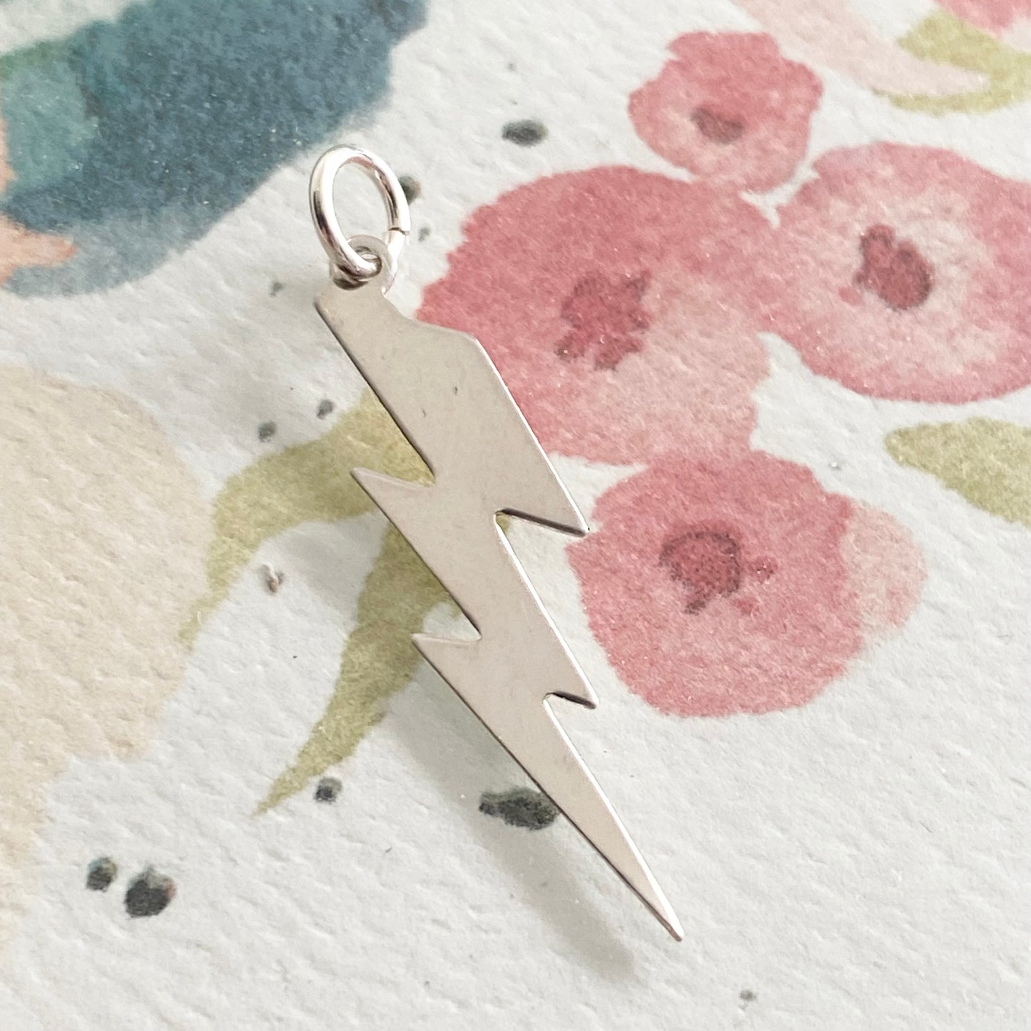 Sterling Silver Lightning Bolt Charm