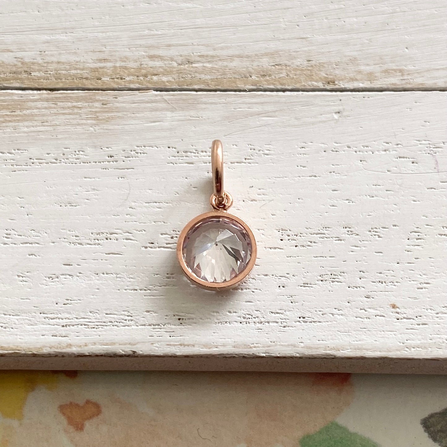 Rose Gold CZ Charm