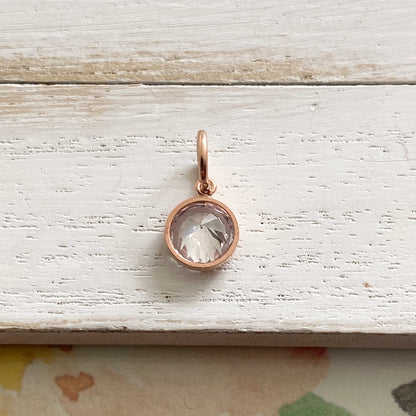 Rose Gold CZ Charm