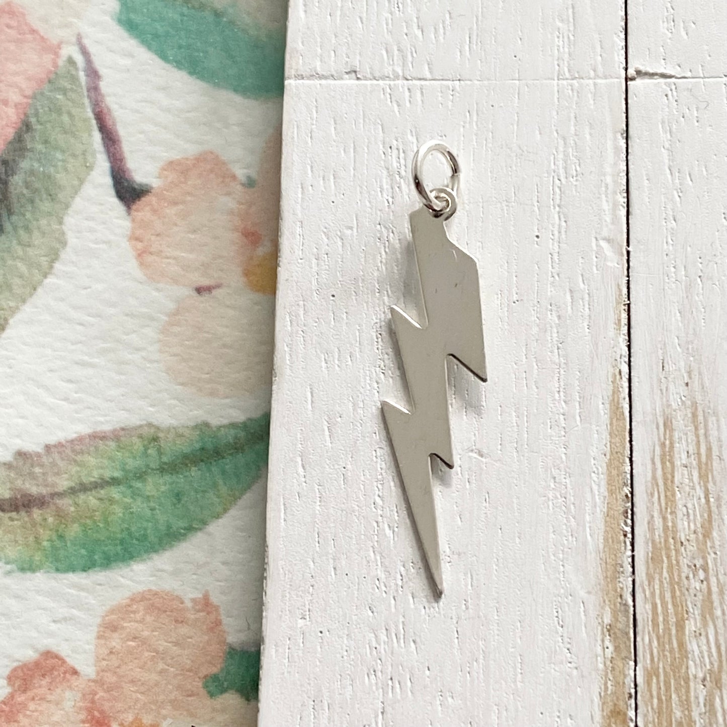 Sterling Silver Lightning Bolt Charm
