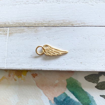 Gold Wing Charm Vermeil Pendant