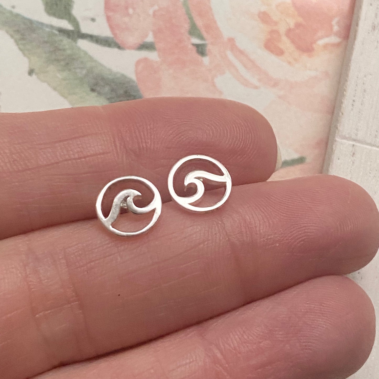 Sterling Silver Wave Earrings