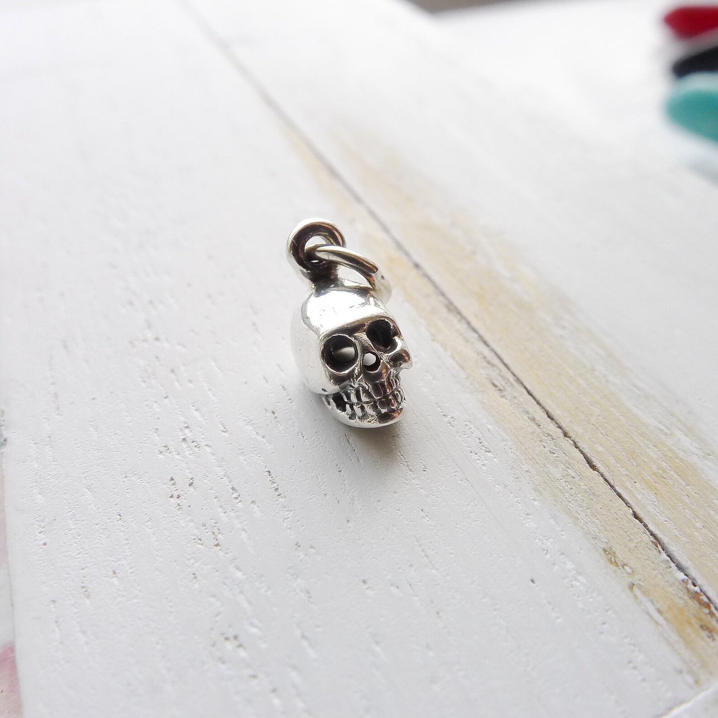 Skull Charm Sterling Silver